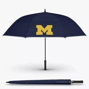 NIB Weatherman 68” Golf Umbrella NCAA University of Michigan Wolverines
